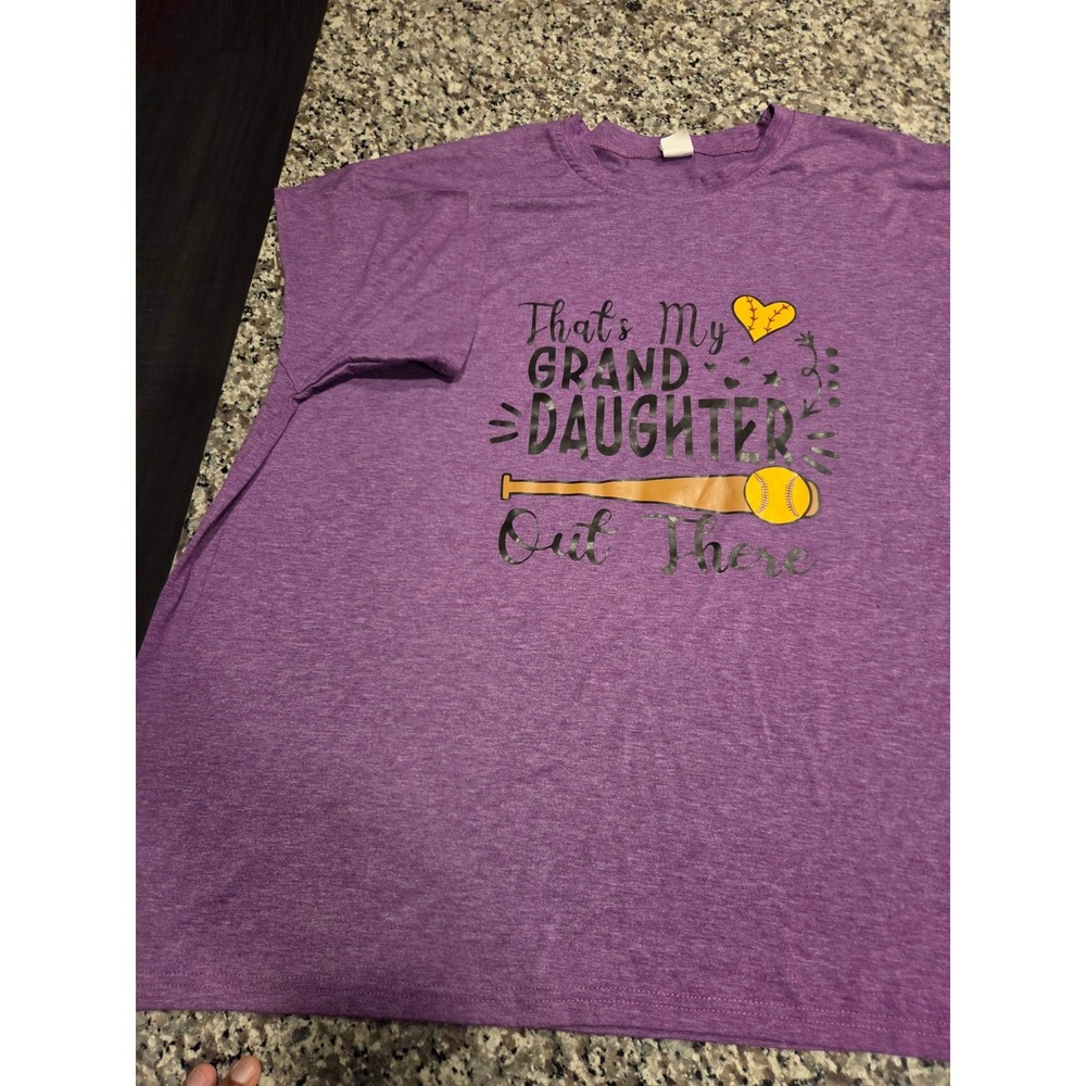 Unbranded Purple Heathered Shrt Sleeve Crewneck T-Shirt Plus Size 5XL Casual Tee